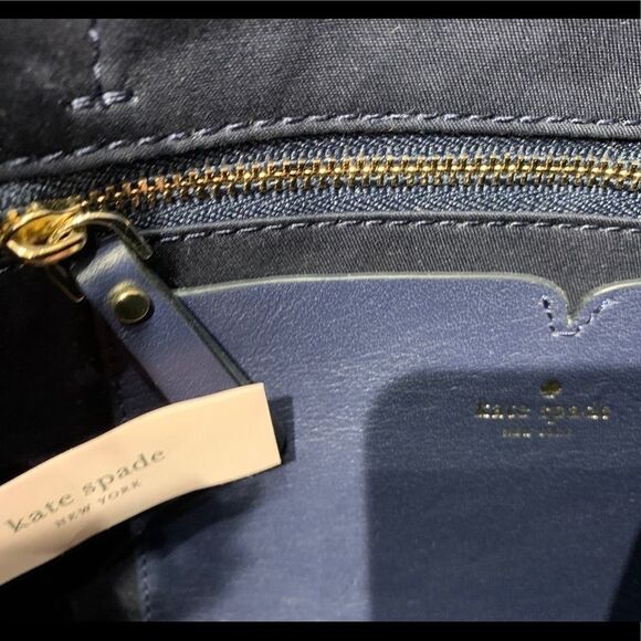 Kate Spade New York Sam Striped Straw Tote - Picture 5 of 5